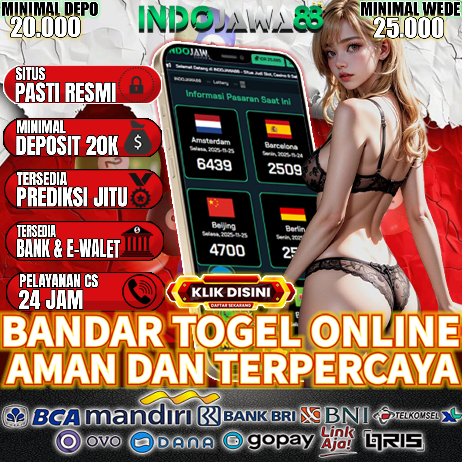 INDOJAWA88 *️⃣ Inovator Bandar Togel Online Terbaik Pasaran TOTO 4D Terlengkap image 1